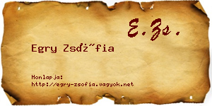 Egry Zsófia névjegykártya