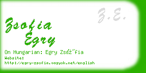 zsofia egry business card